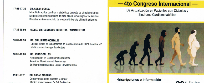 4to Congreso Internacional de Actualización en Paciente con Diabetes y Síndrome Cardiometabólico