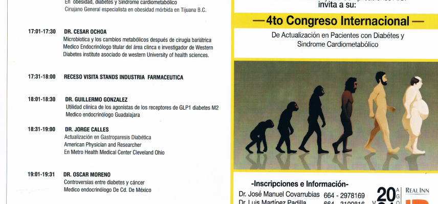 4to Congreso Internacional de Actualización en Paciente con Diabetes y Síndrome Cardiometabólico