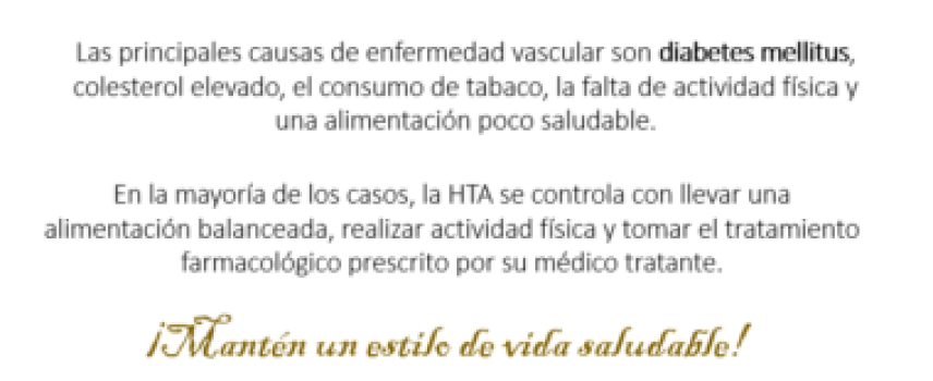 La hipertensión arterial HTA