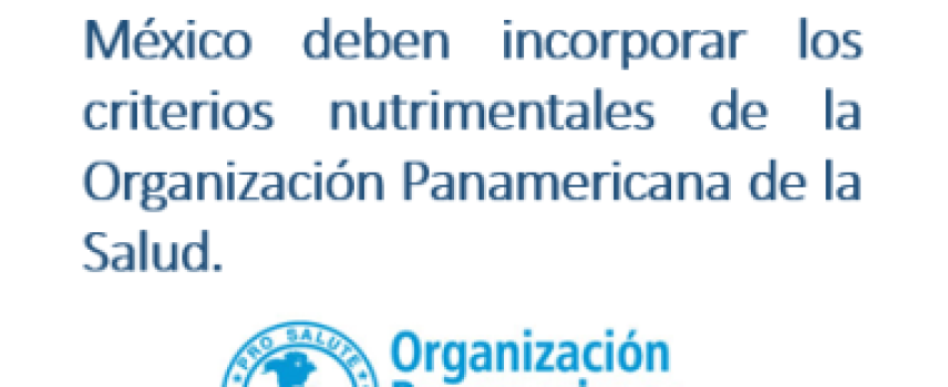 OPS presentó nuevo modelo de perfil de nutrimentos