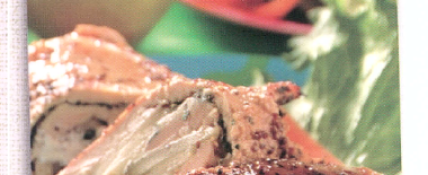 Pechuga de pollo rellena de queso de cabra y pera