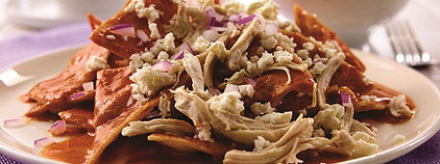 Desayunos Azules: Chilaquiles con pollo