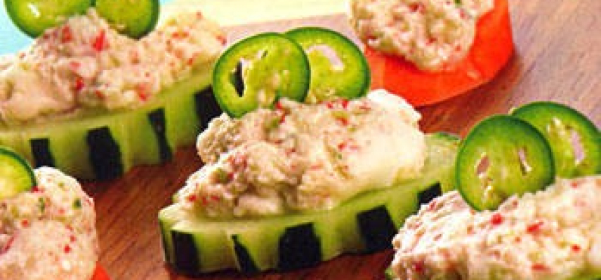 Copos de nieve con pepino y zanahoria