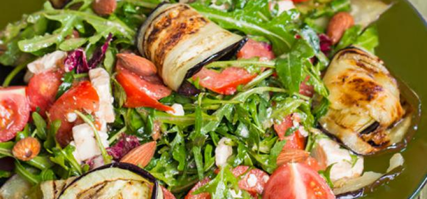 Ensalada de berenjena y calabacita