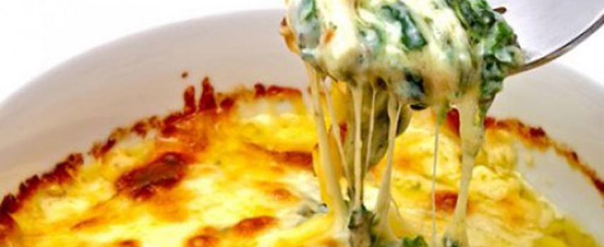 Espinacas al horno con queso