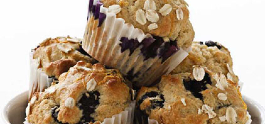 Muffins de mora azul