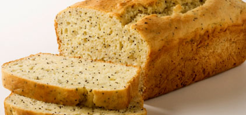 Pan de limón con semillas de amapola