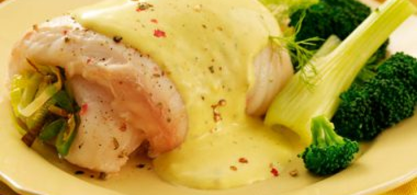 PESCADO BLANCO EN SALSA DE MOSTAZA