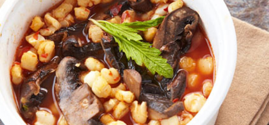 Pozole de portobello