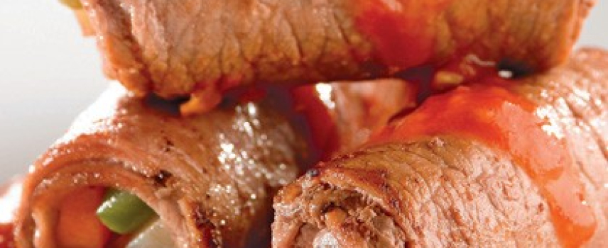 Rollo de carne con verduras
