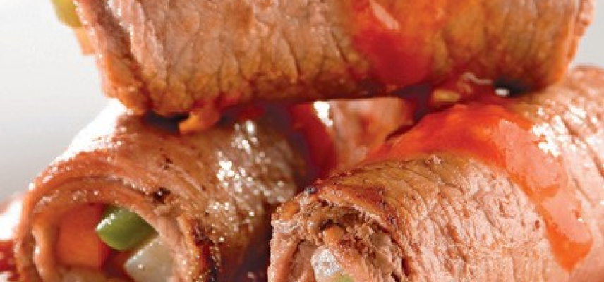 Rollo de carne con verduras