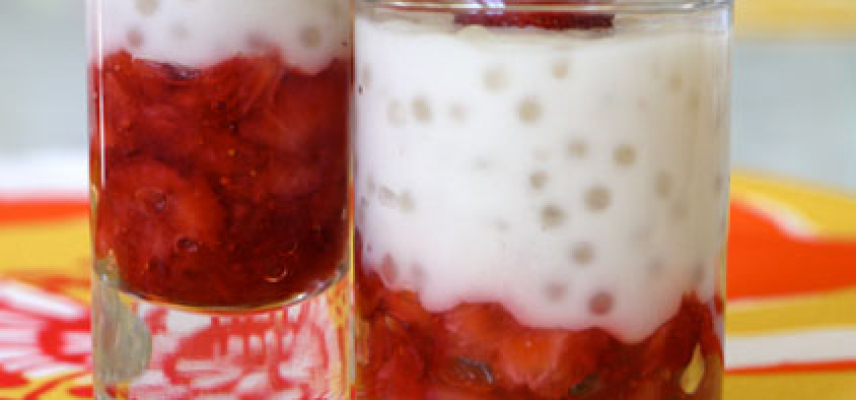 Tapioca con frutos rojos